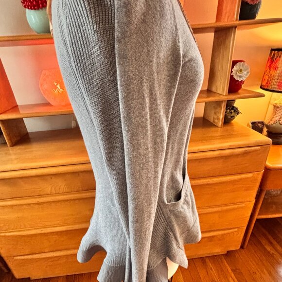 Anthropologie Vermeil Sequins Cardigan Sweater by Yellow Bird Size M Gray - Picture 12 of 16